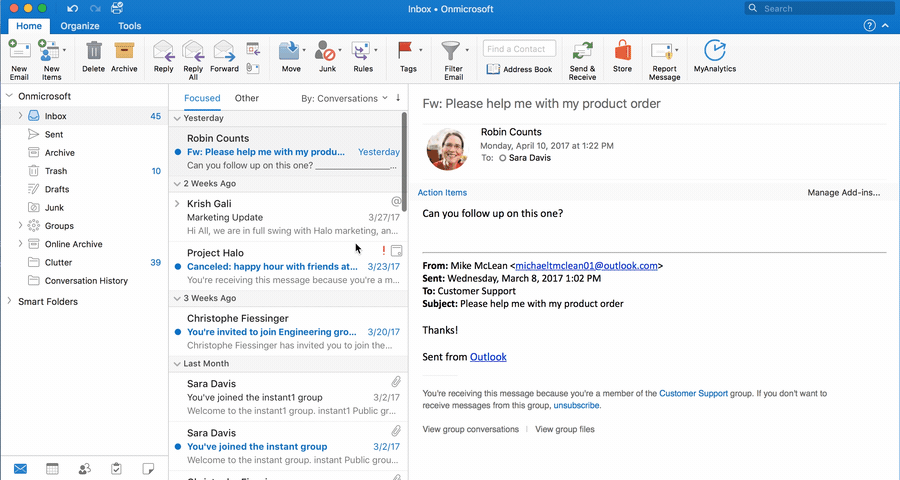 recall email on outlook 2016 for mac